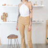 Calça Flare Caramelho