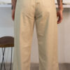 Calça Wide Leg jeans Bege